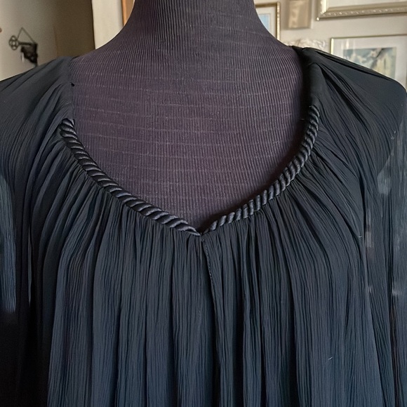 DVF black chiffon silk blouse - Picture 4 of 17